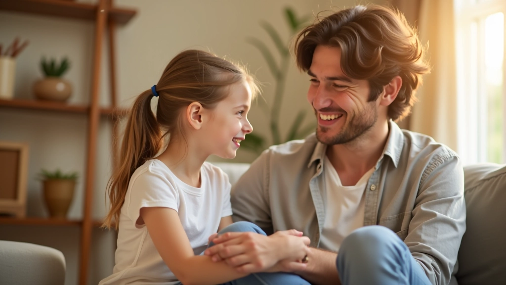 Parent and child communicating